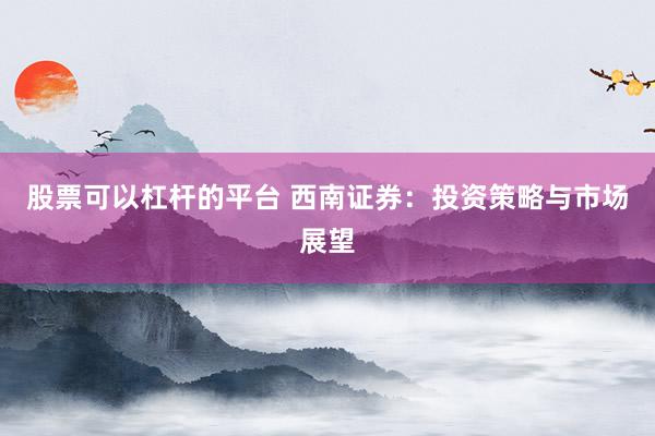 股票可以杠杆的平台 西南证券：投资策略与市场展望