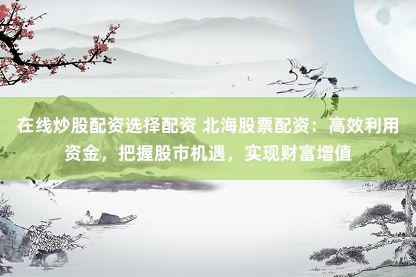 在线炒股配资选择配资 北海股票配资：高效利用资金，把握股市机遇，实现财富增值
