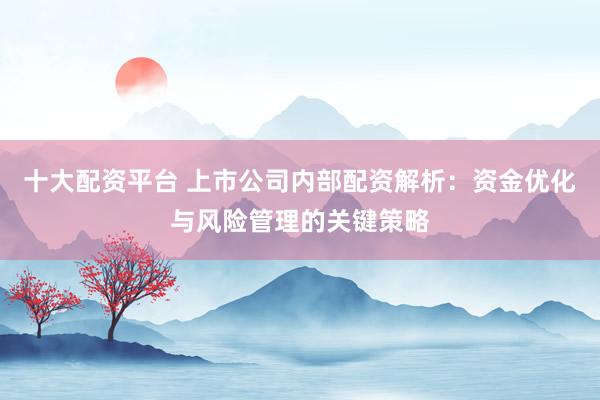 十大配资平台 上市公司内部配资解析：资金优化与风险管理的关键策略
